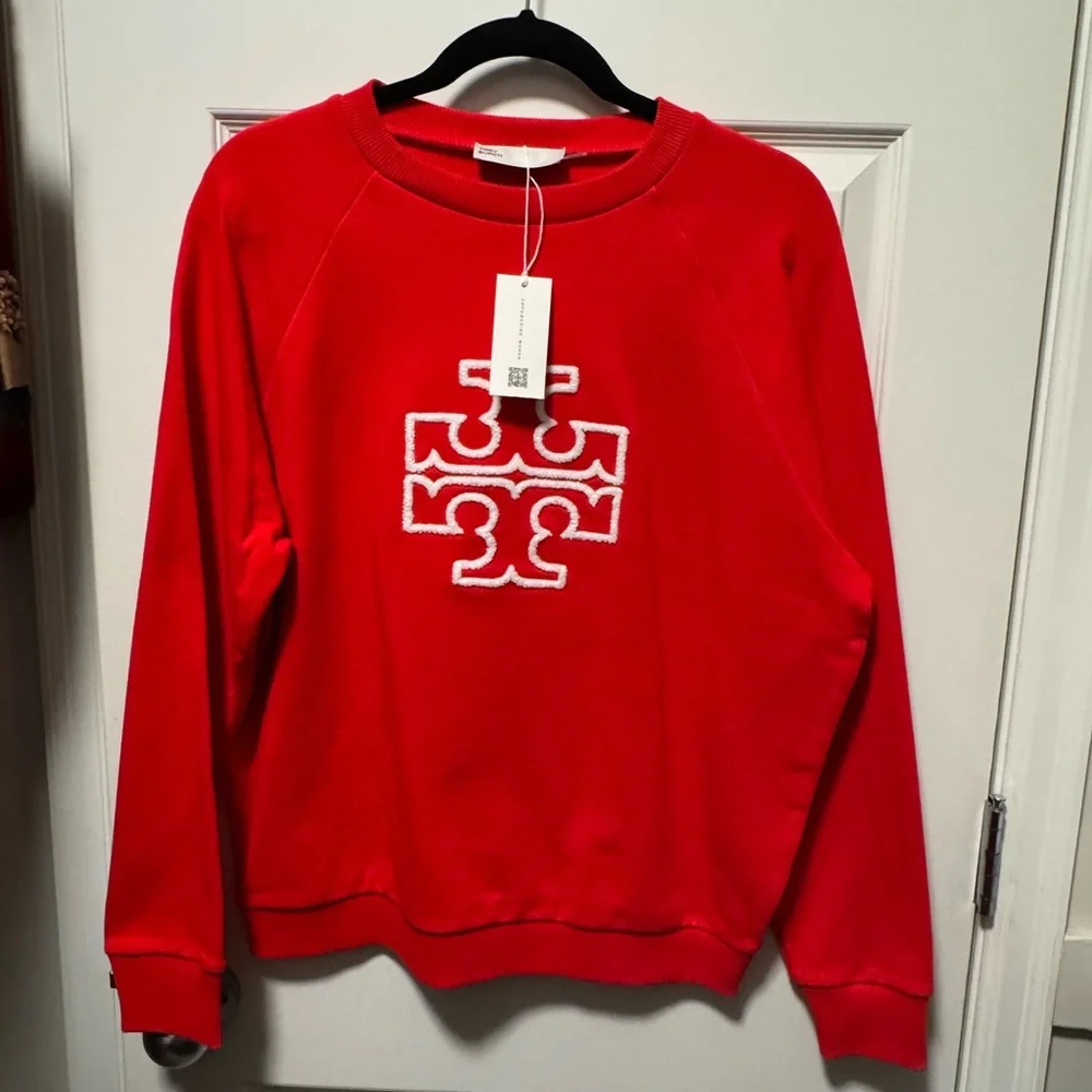 Tory Burch Red Crew Neck Sweater - Picture 1 of 4